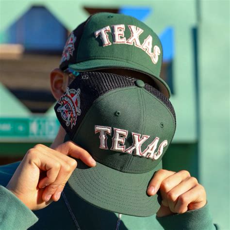 Texas Rangers New Era Pine Green/Black Trucker Mesh And Gray Bottom ...