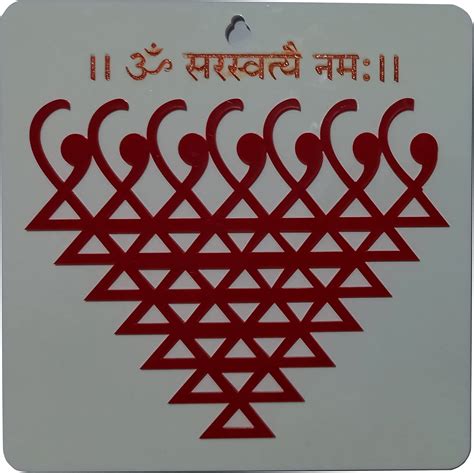 Buy Hallmark Craft Acrylic Shri Saraswati yantra Sticker for Wall ...