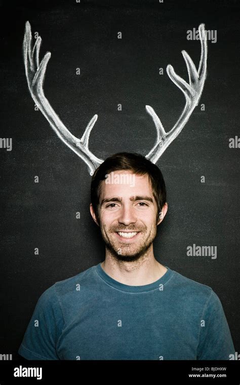 man with antlers Stock Photo - Alamy