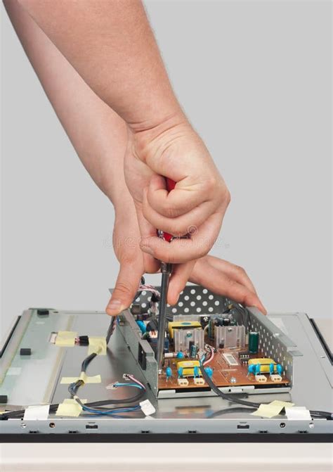 Repair LCD Monitor stock photo. Image of maintenance - 24939008