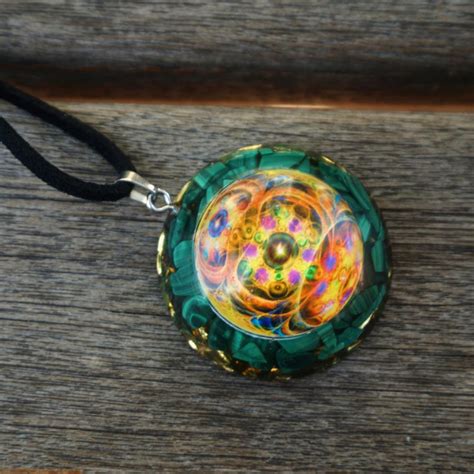 Charming Malachite Orgone Pendant Necklace - Orgone Pyramids