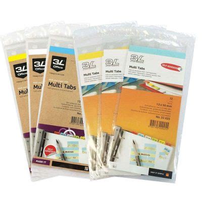 3L Multi Tabs 50mm - The Stationery Shop | Equipping Offices In ...