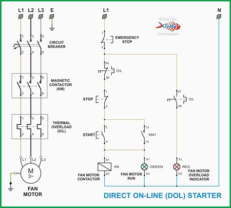 Start Stop Motor Control Schematic Diagram