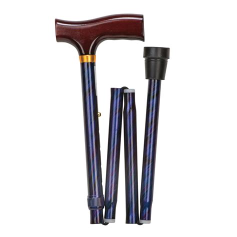 Folding Cane, Derby Handle Walking Stick, Adjustable Collapsible ...