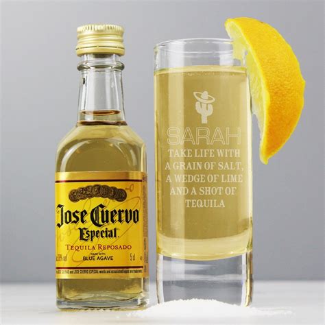 Personalised Tequila Shot Glass and Miniature Tequila | Make It Your Way