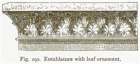 Entablature with Leaf Ornament stock image | Look and Learn