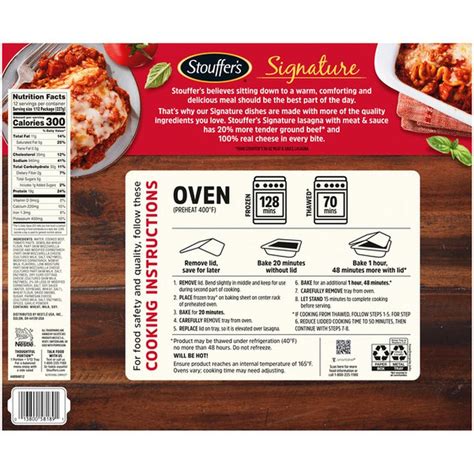 Stouffer's Lasagna with Meat & Sauce (96 oz) - Instacart