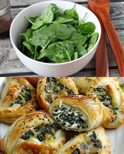 Spinach and Cheese Puff Pastry Squares - Greenku Recipes