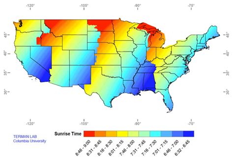 The Timing of Sunrise Within U.S. Time Zones . . . and SAD | cet.org