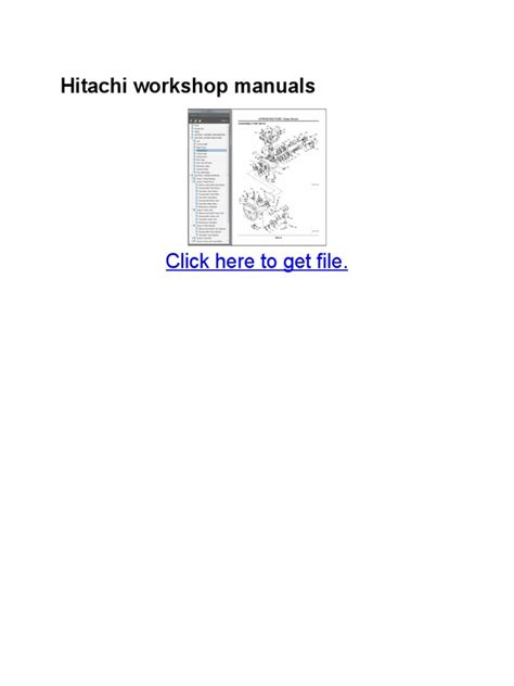 Hitachi Workshop Manuals | PDF | Land Vehicles | Industrial Equipment