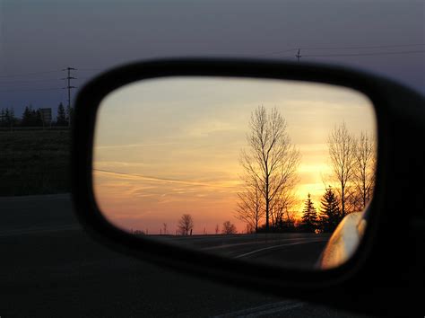 File:Car side mirror sunset.jpg