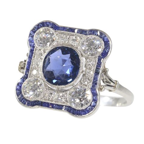 Antique Sapphire Engagement Rings Art Deco