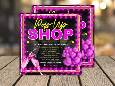 POP-UP SHOP Flyer D.I.Y Canva Pop Up Shop Flyer Template | Etsy