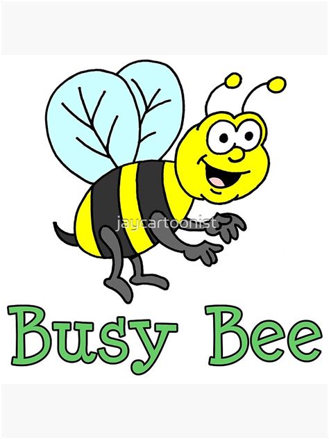 "Busy Bee Cute Cartoon Smiling Bumblebee " Art Print by jaycartoonist | Redbubble