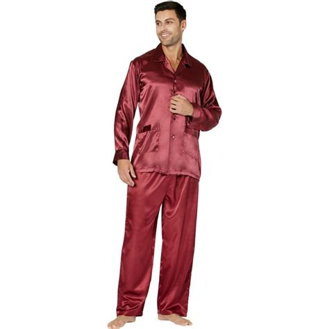 Intimo - INTIMO Mens Big and Tall Satin Pajamas, Maroon, X-Large - Walmart.com - Walmart.com