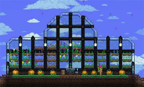 Greenhouse : Terraria | Terraria house ideas, Terrarium base, Terraria house design