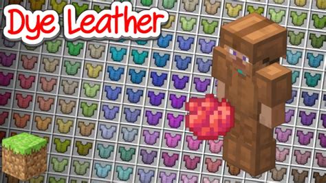 How to Dye Leather Armor on Minecraft Bedrock (1.21+) - YouTube