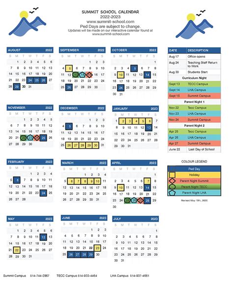 CALENDAR | Summit School