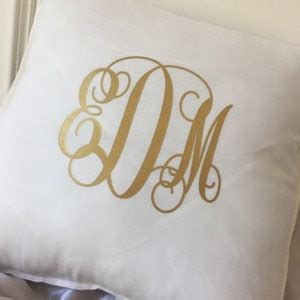 Monogram Pillow Monogrammed Throw Pillow Square Throw - Etsy