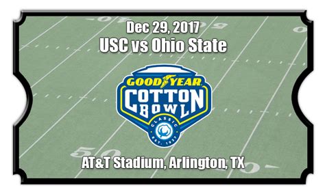 Cotton Bowl Tickets | USC Trojans vs Ohio State Buckeyes Tickets | Dec 29, 2017