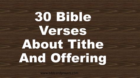 30 Bible Verses About Tithe And Offering- Bibleandprayers.com