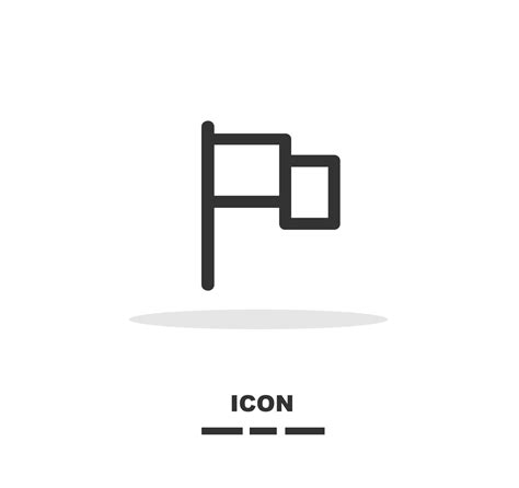 Icon flag in black and white colour 18980818 Vector Art at Vecteezy