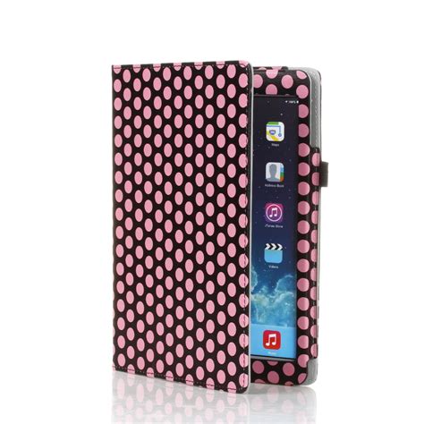 iPad 1 Case (Polka Dot Pattern Pink) - Slim Fit Synthetic Leather Folio Case Flip Cover Stand ...