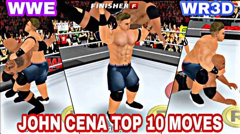 WWE 2K22 WR3D 2K22 JOHN CENA TOP 10 MOVES IN WWE WR3D WWE FILMIGO - YouTube