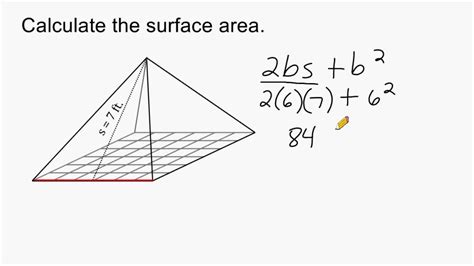 Square Pyramids - How The Find The Surface Area - YouTube