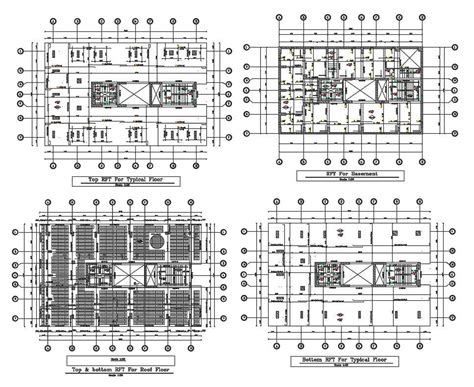 Raft Foundation Construction Plan download AutoCAD Drawing - Cadbull