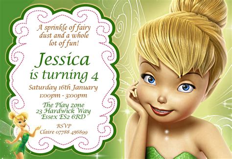 Buy Tinkerbell Birthday Party Invitations & Envelopes K193 (Personalised) Click Customize now ...