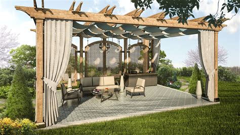 3D pergola model - TurboSquid 1410592