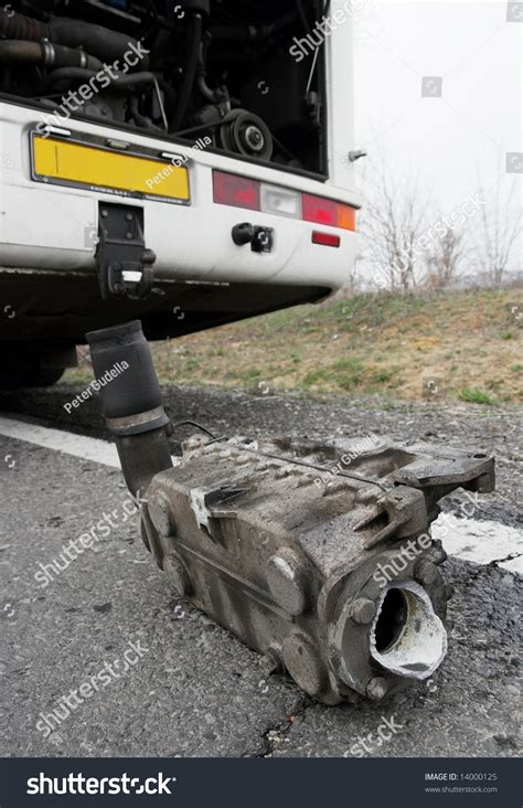 Broken Down Bus With An Engine Part Fallen Out Stock Photo 14000125 ...