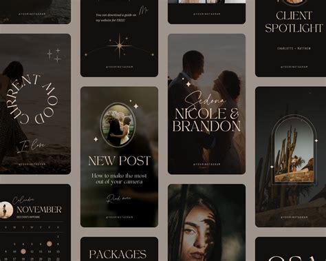 Dark Instagram Stories | Emily | Social Media Templates ~ Creative Market