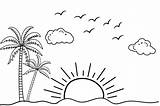 Simple Sunrise Coloring Page  Download Print Or Color Online For Free sketch template
