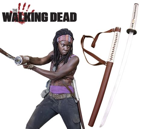 Free Shipping The Walking Dead season 3 Michonne Sword Cosplay Wooden ...