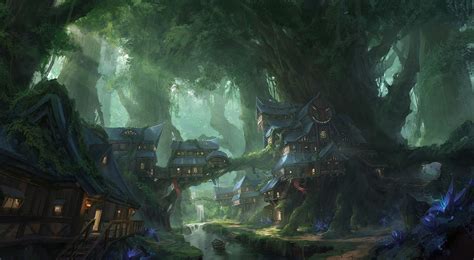 Gnome Village | World Anvil | Digital art fantasy, Fantasy treehouse ...