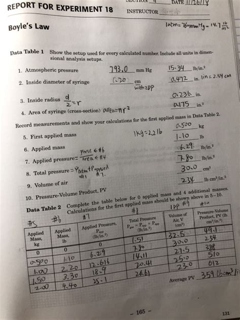 boyle's law experiment report - Karen Dyer