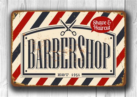 BARBER SHOP SIGN Barber Shop Signs Vintage style Barber shop