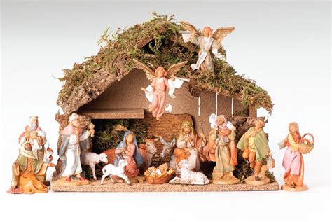 FONTANINI LIGHTED STABLE FOR 5" SCALE NATIVITY FIGURINES FONTANINI NATIVITY Collectibles Fontanini