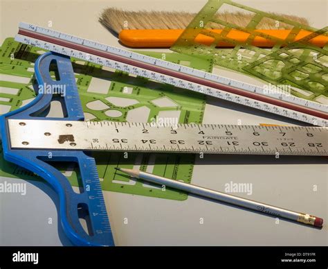 T-Square and Assorted Drafting Tools, USA Stock Photo - Alamy