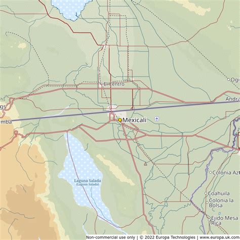 Map of Mexicali, Mexico | Global 1000 Atlas