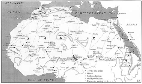 Trans Saharan Trade Route | Historic Trans-Saharan Trade Routes, 8th to ...