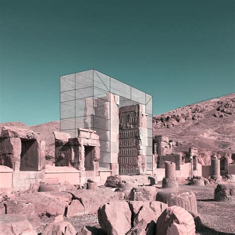 Iran's cultural site Persepolis reimagined through minimalist frames