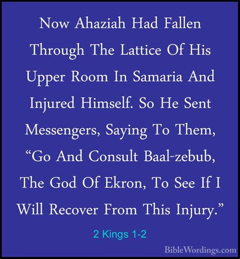 2 Kings 1 - Holy Bible English - BibleWordings.com