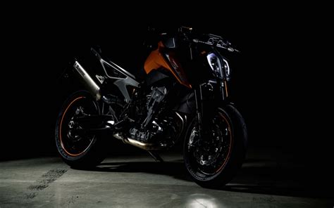 Download wallpapers KTM 790 Duke, 4k, darkness, 2019 bikes, 790 Duke ...