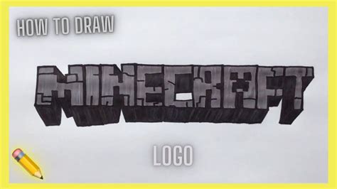 How to draw Minecraft Logo ️ - YouTube