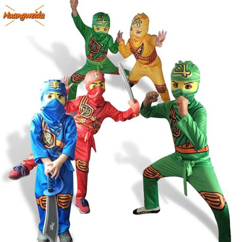 Ninjago Cosplay Costume Boys Costumes Children Halloween Fancy Party Dress Up Costume Kids Ninja ...