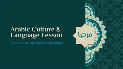 Arabic Culture & Language Lesson Google Slides & PPT