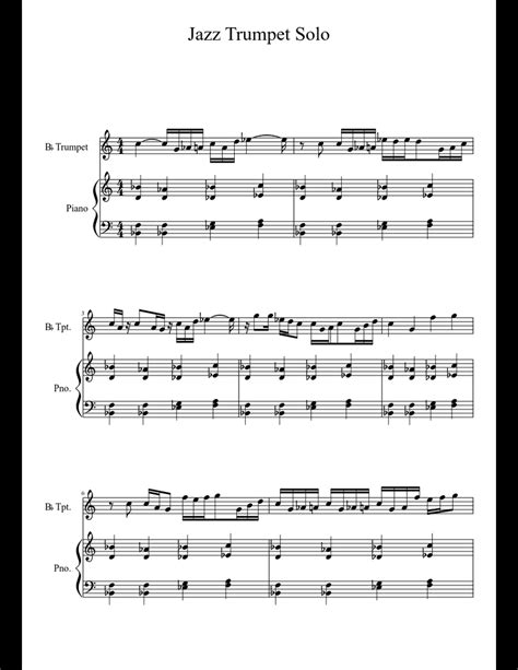 Jazz Trumpet Solo sheet music download free in PDF or MIDI